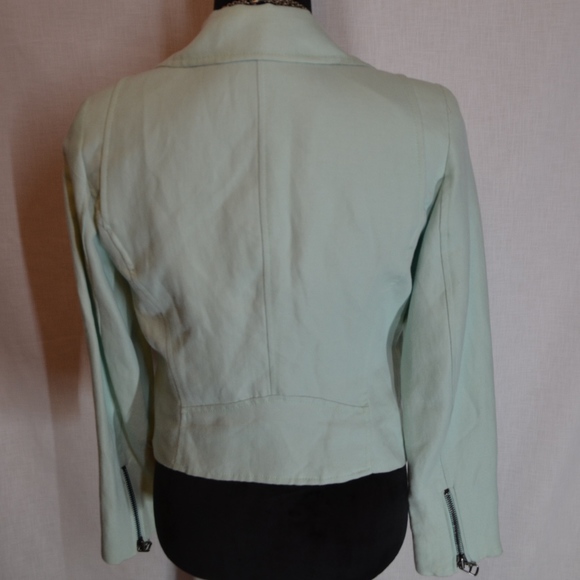 ZARA BASIC - Mint Green Studded Jacket - Picture 3 of 4